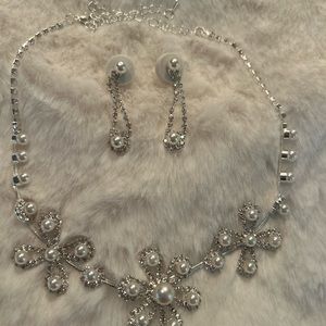 Stainless steel necklace and earrings